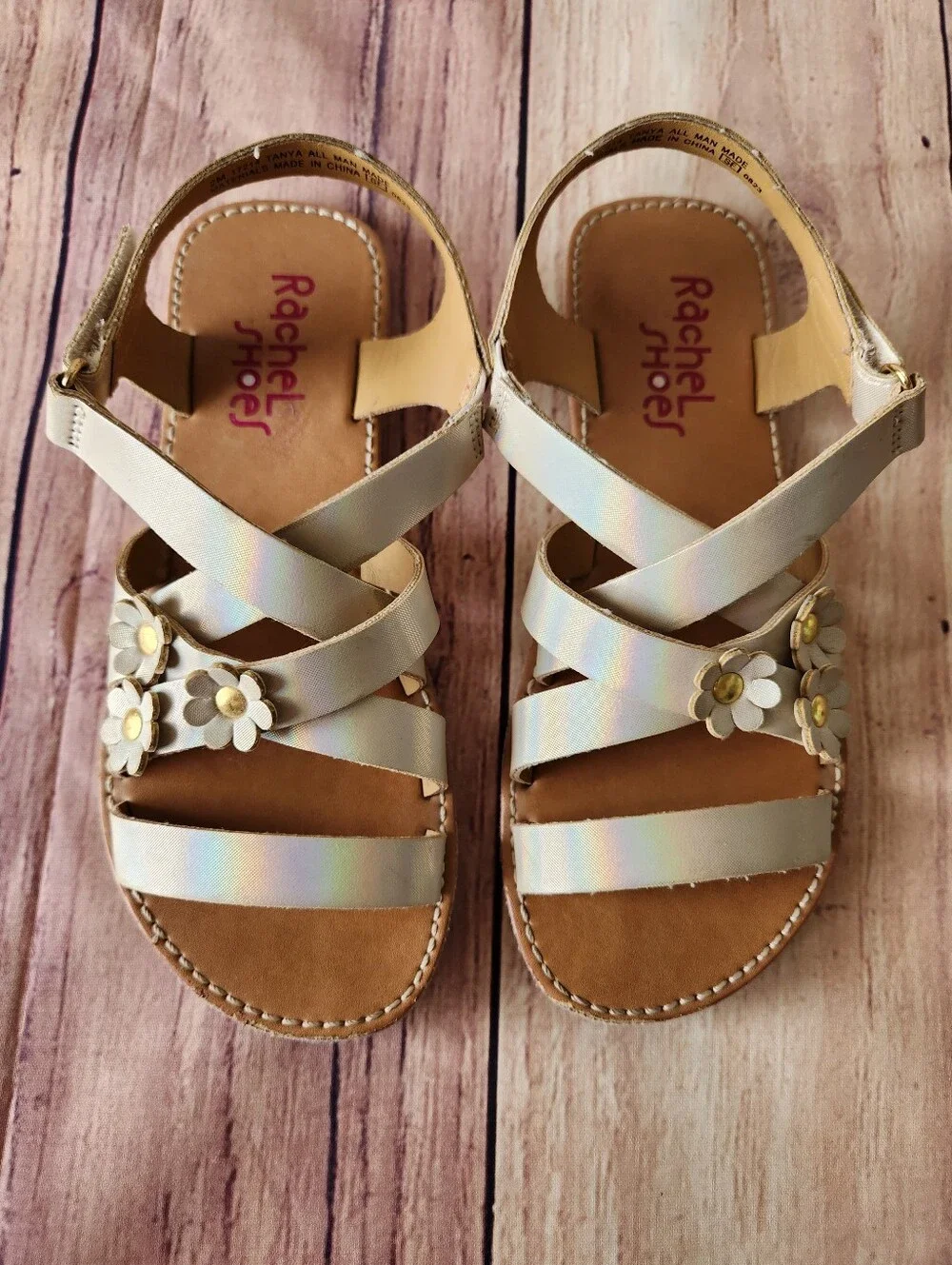 Kids Size 2 Sandles Rachels Shoes Hook And Loop Closure